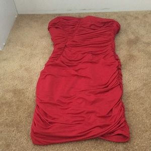 Sexy red bodycon club dress